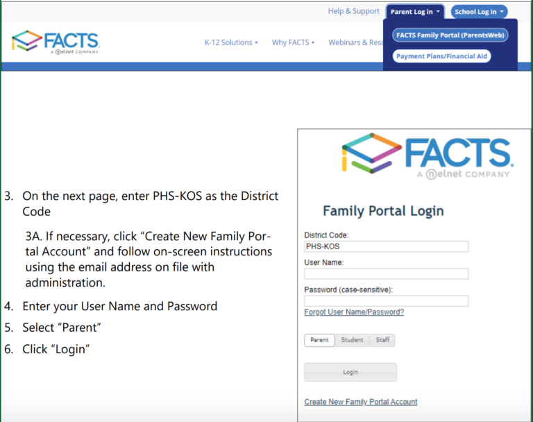 FACTS Family Portal